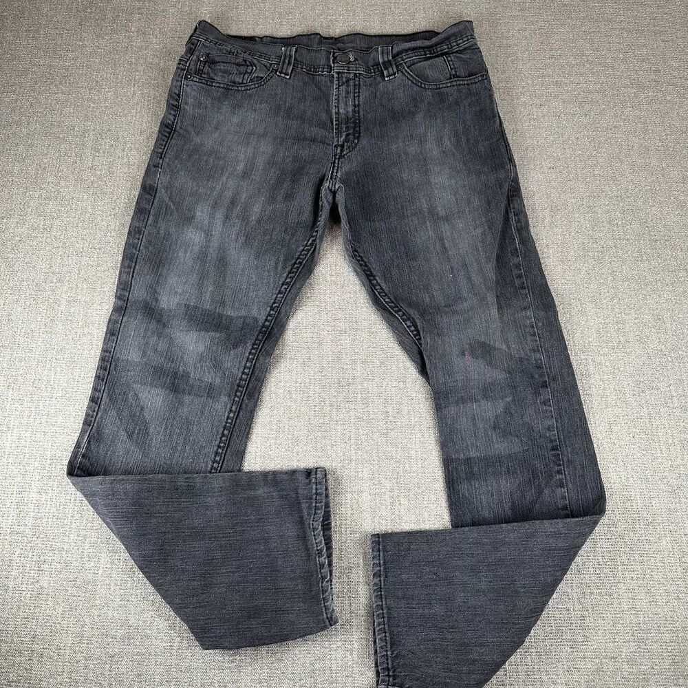 Levi's 511 Mens W34 L30 34x30 Slim Fit Skinny Leg Jeans Black Denim Casual